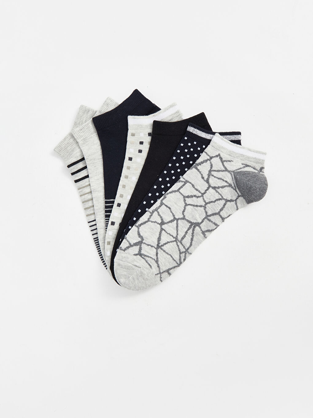 جوارب رياضية منقوشة للرجال - عبوة ٧ قطع-1