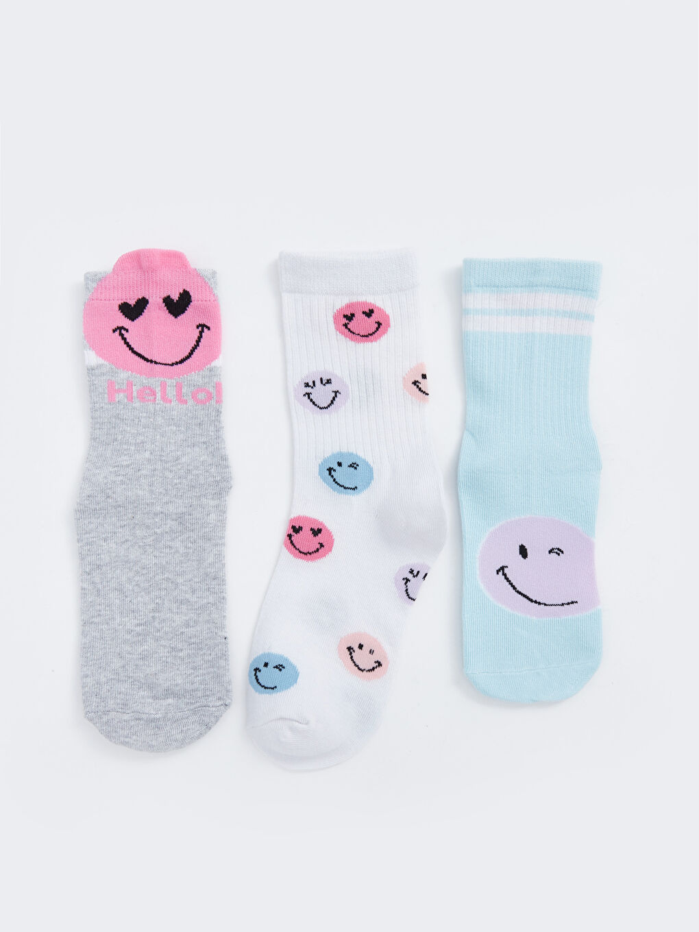LCW Kids Chaussettes de Cheville pour Filles À Motifs Lot de 3 pièces -W4GV74Z4-LAL