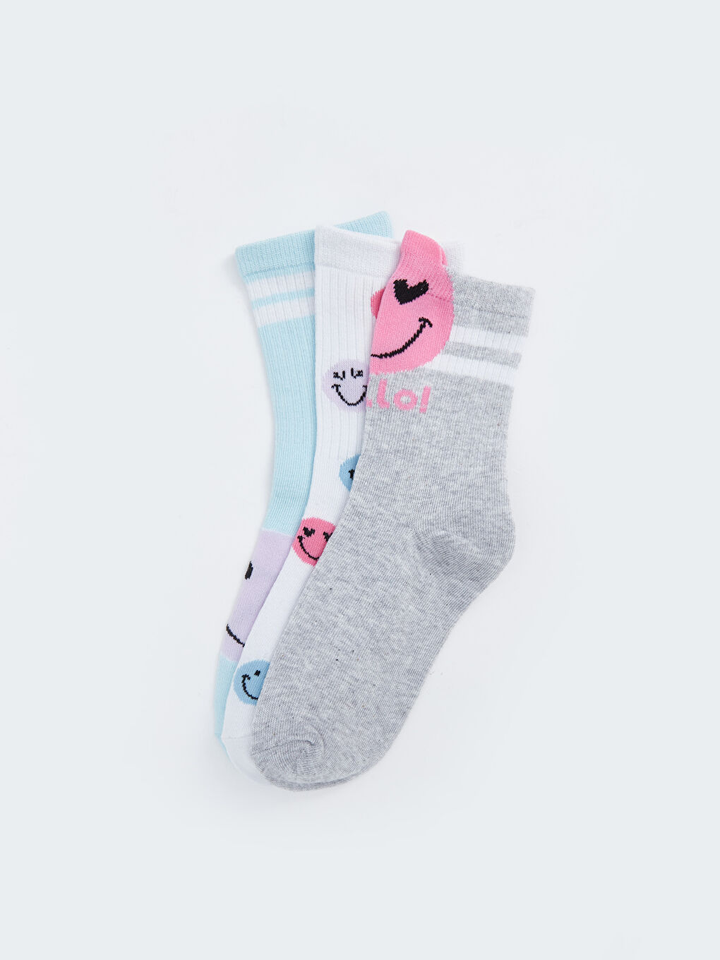 LCW Kids Chaussettes de Cheville pour Filles À Motifs Lot de 3 pièces -W4GV74Z4-LAL