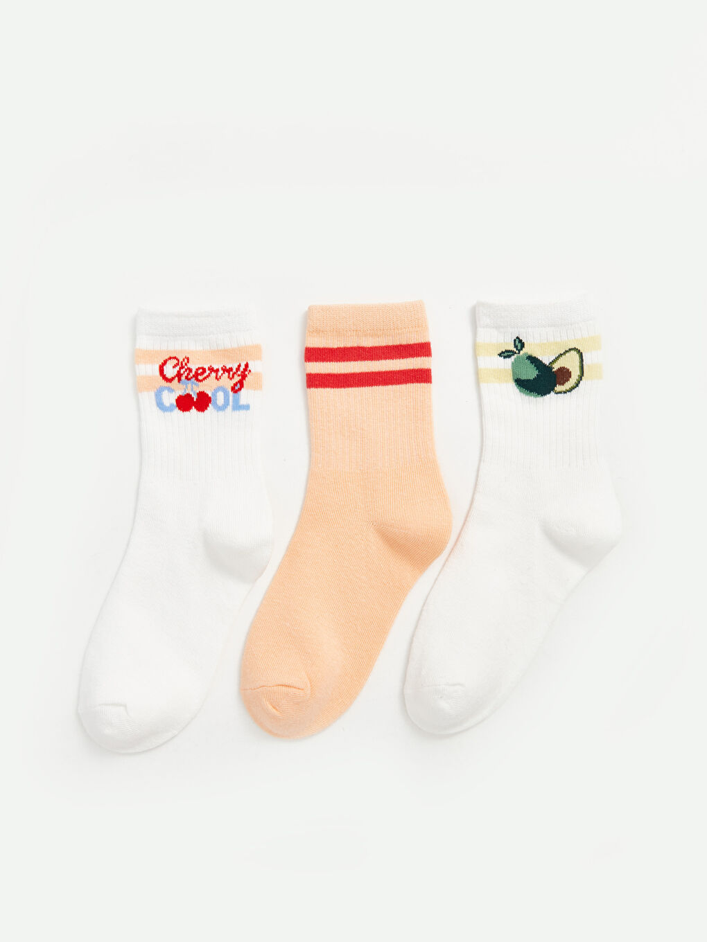 LCW Kids Patterned Girls' Ankle Socks 3-pack -W4GV76Z4-EEW