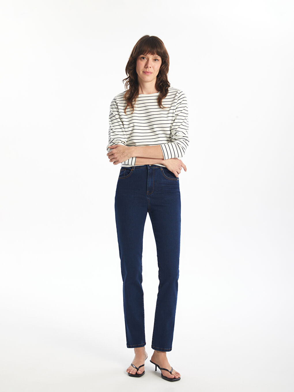 LCW ECO Koyu Rodeo Jüpiter Süper Skinny Fit Kadın Jean Pantolon