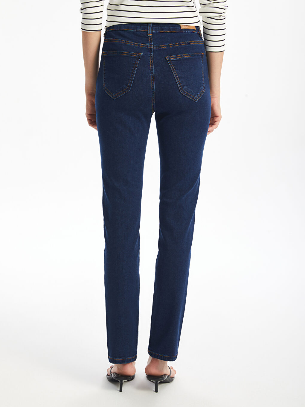 LCW ECO Koyu Rodeo Jüpiter Süper Skinny Fit Kadın Jean Pantolon - 3