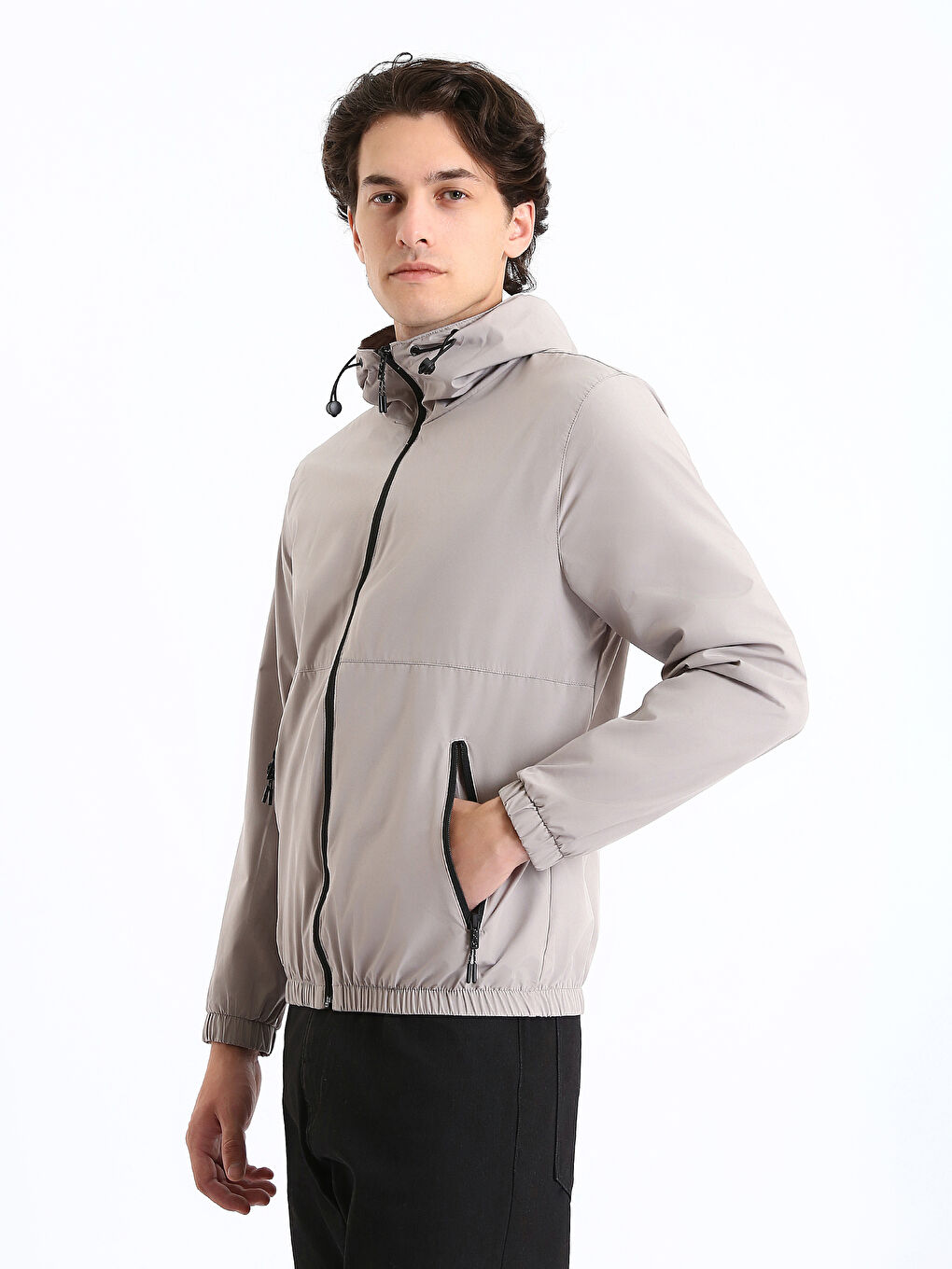 Standard Fit Hooded Men's Coat-3