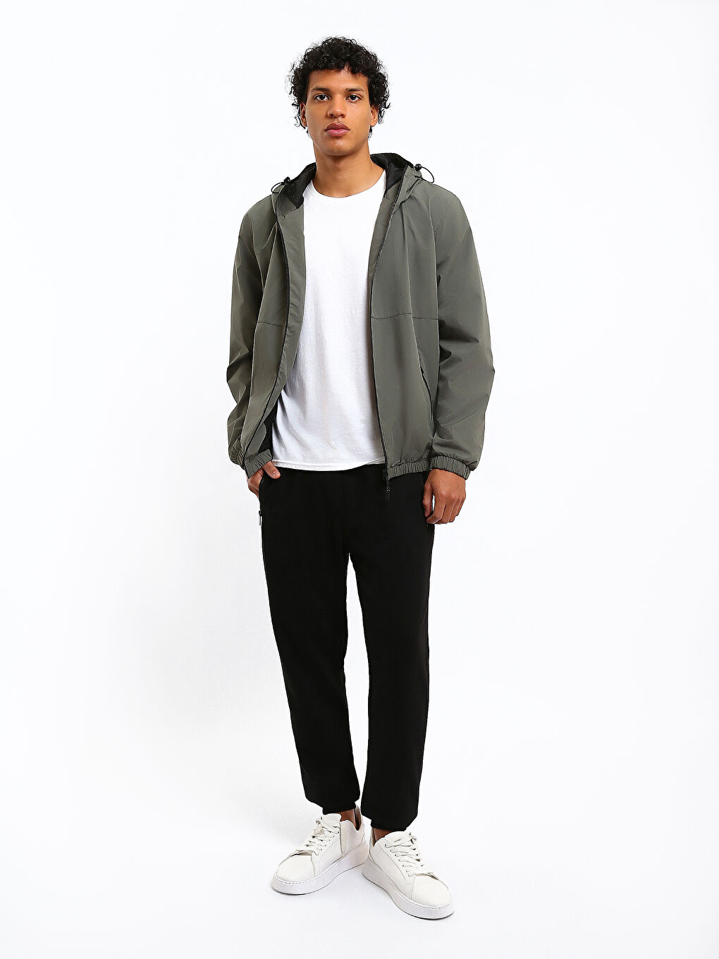 بالطو للرجال بفتحة عادية بكابوش-1