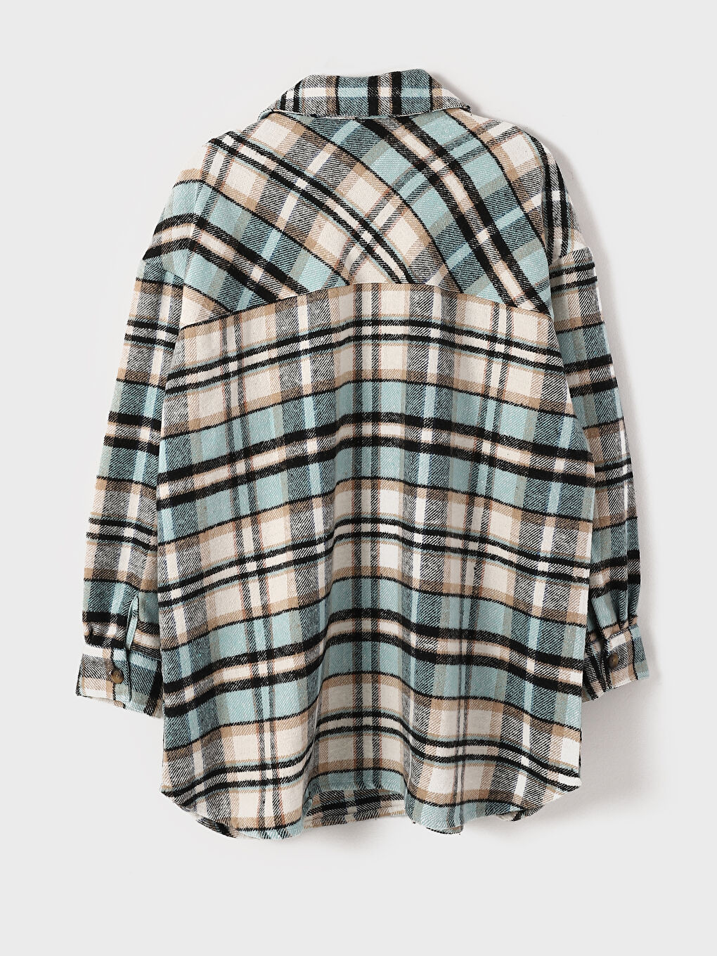 Plaid Oversize Women's Flannel Shirt -W4GY33Z8-LKY