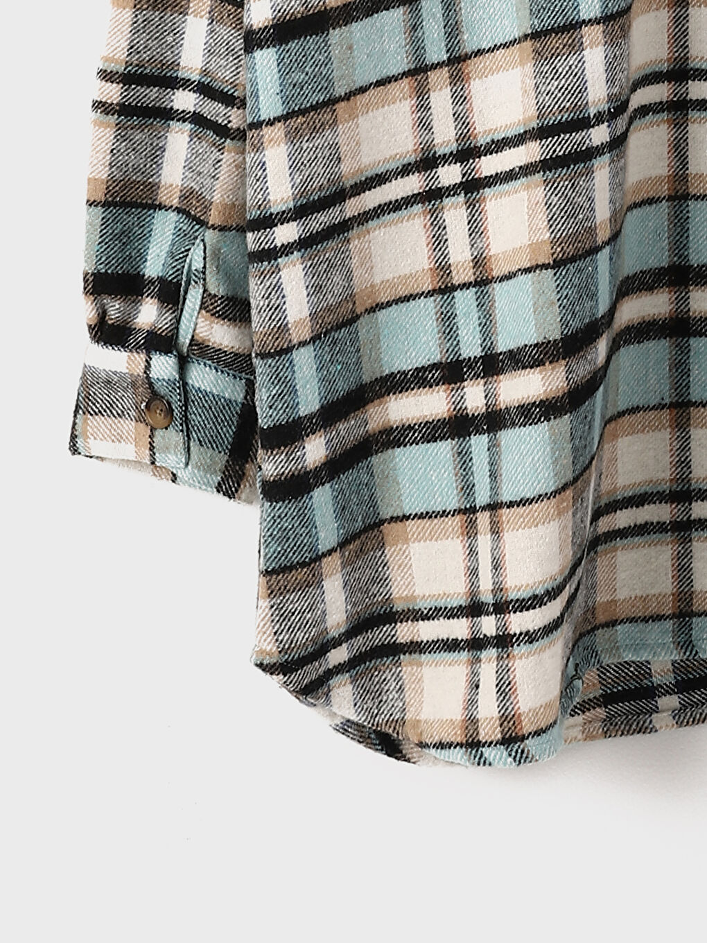 Plaid Oversize Women's Flannel Shirt -W4GY33Z8-LKY