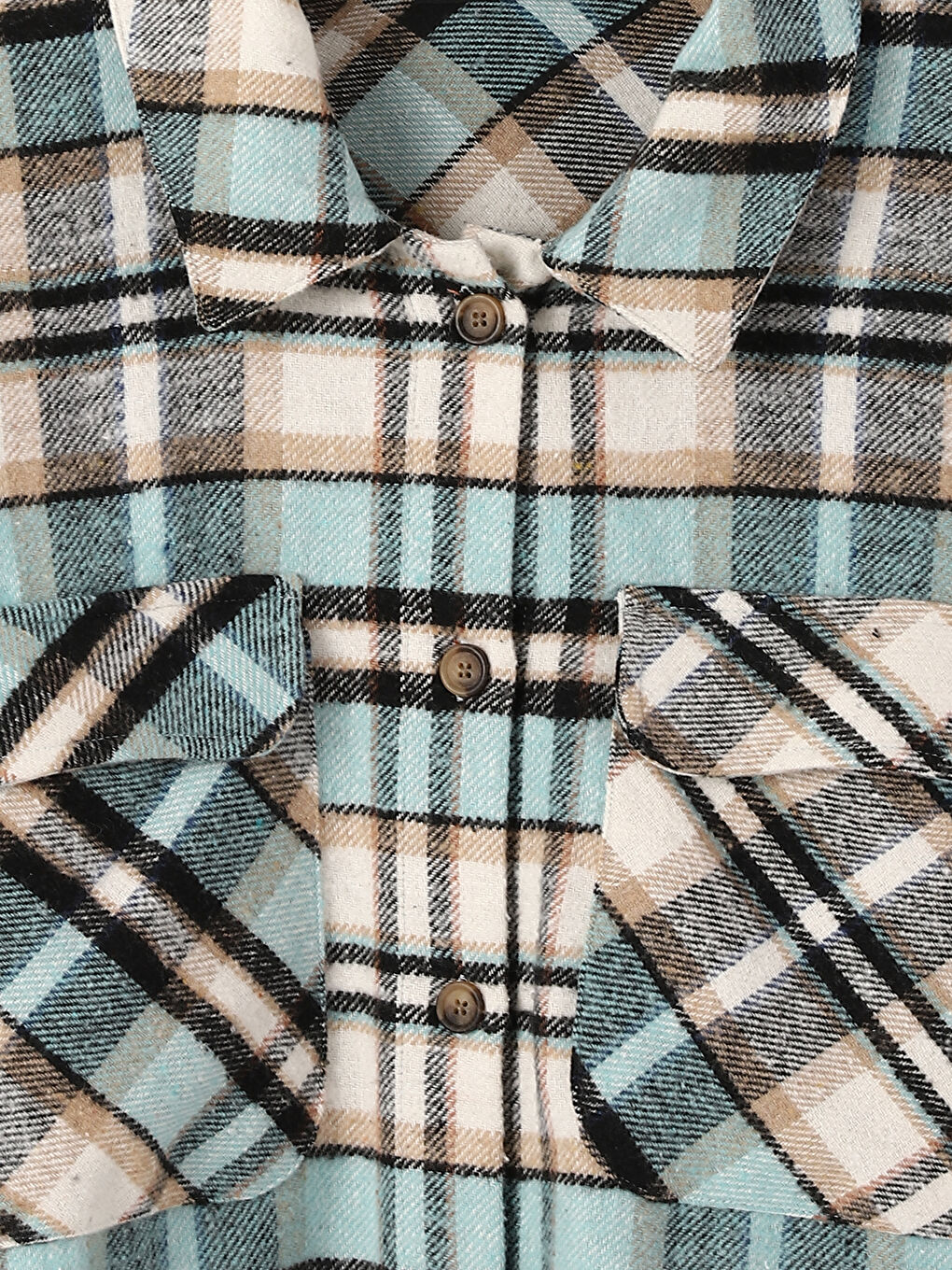 Plaid Oversize Women's Flannel Shirt -W4GY33Z8-LKY