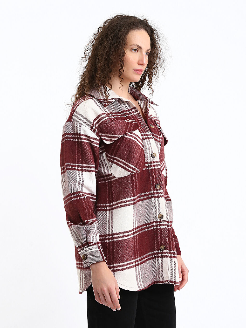 Plaid Oversize Women's Flannel Shirt