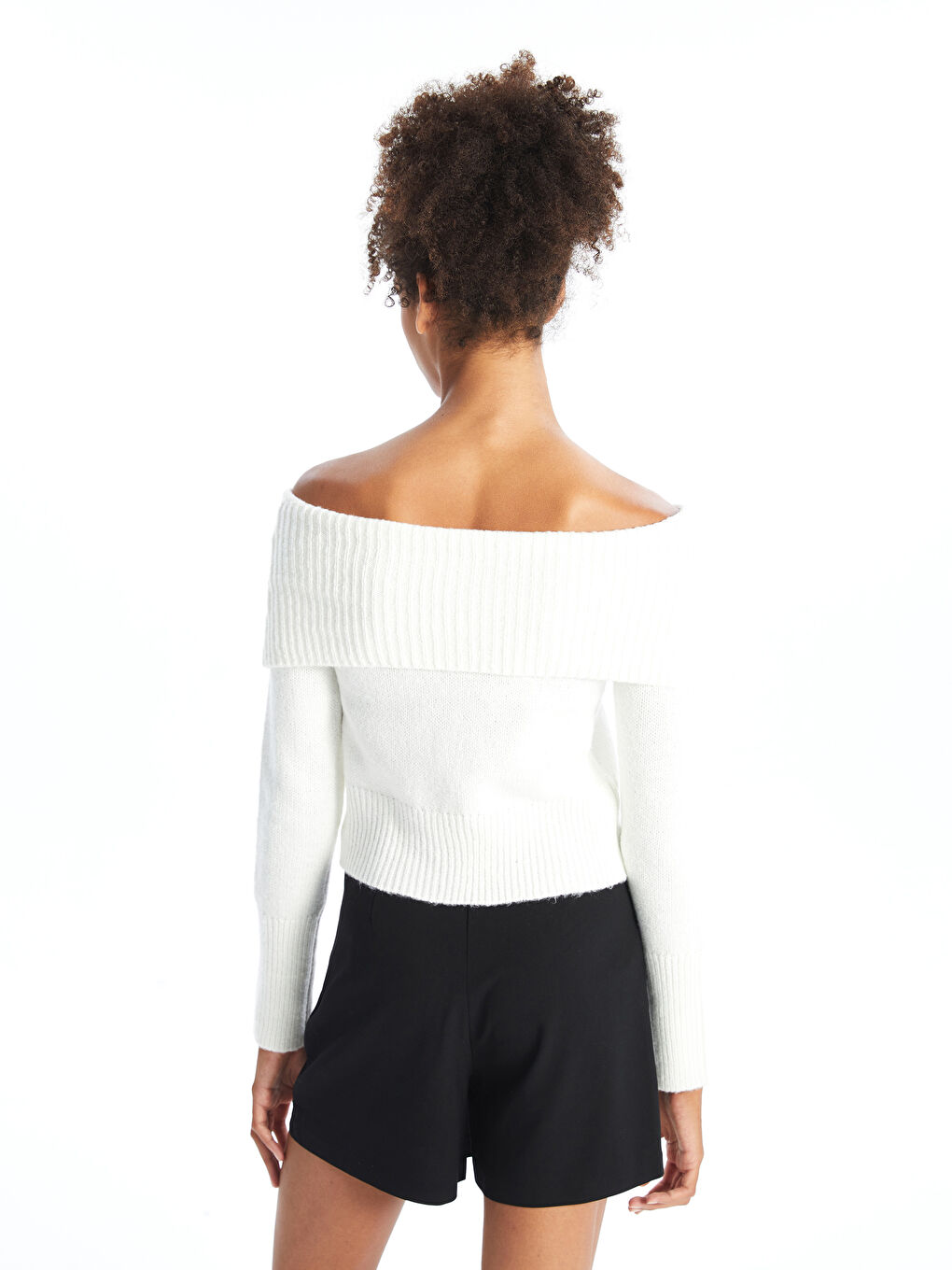 XSIDE Schulterfreier Ausschnitt Damen Strickpullover -W4GY83Z8-R9J