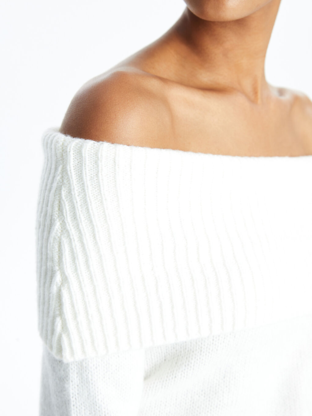 XSIDE Schulterfreier Ausschnitt Damen Strickpullover -W4GY83Z8-R9J