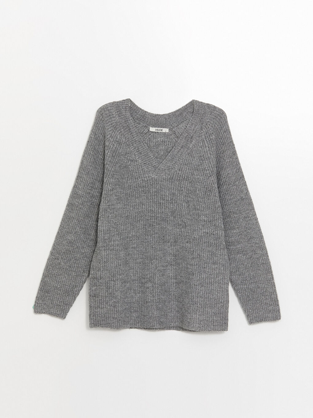Свитер из трикотажа с V-образным вырезом для женщин-4
