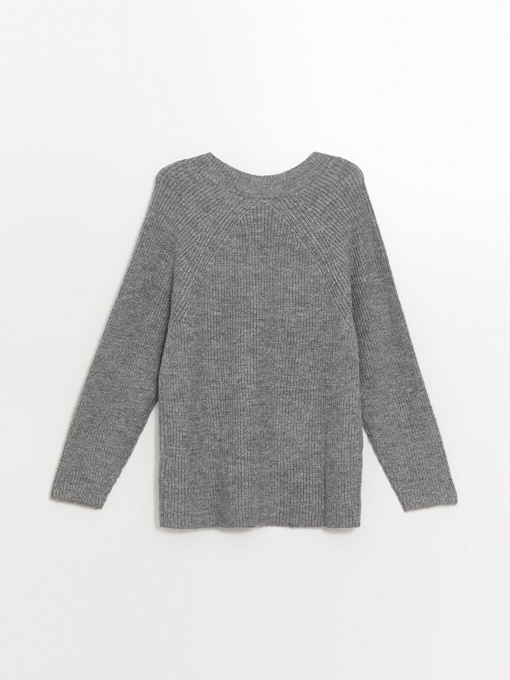 Свитер из трикотажа с V-образным вырезом для женщин-5