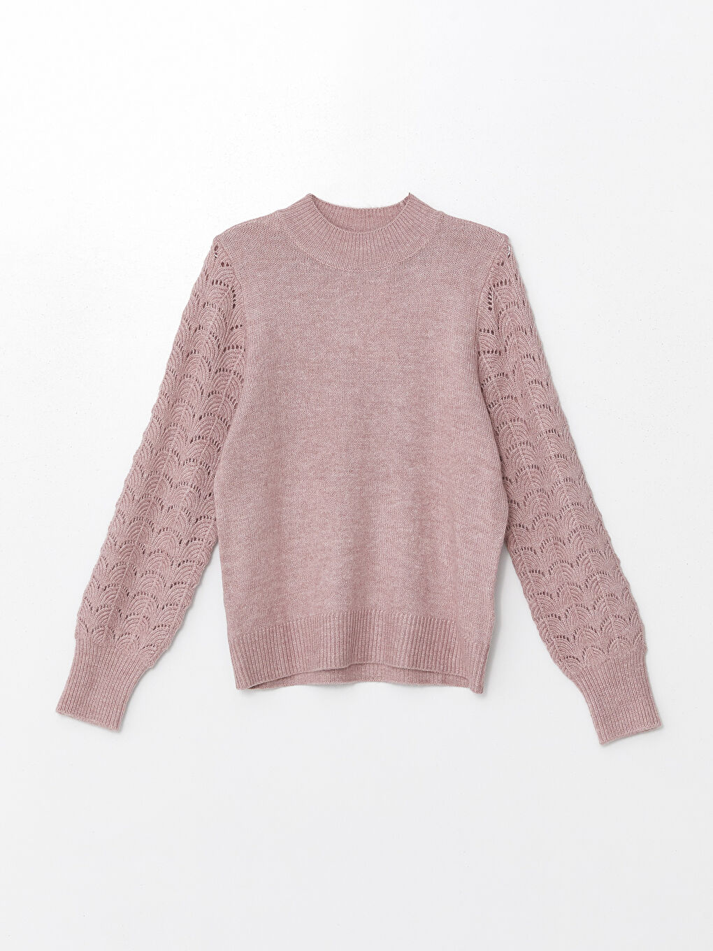 LCWAIKIKI Basic Funnel Neck Hole-Knitted Women's Knitwear Sweater -W4H001Z8-JPW