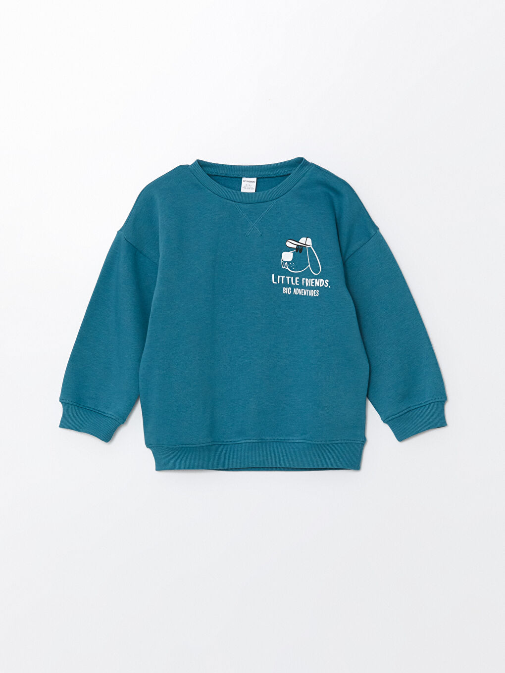 Crew Neck Printed Thick Boys' Sweatshirt -W4H122Z1-H0V
