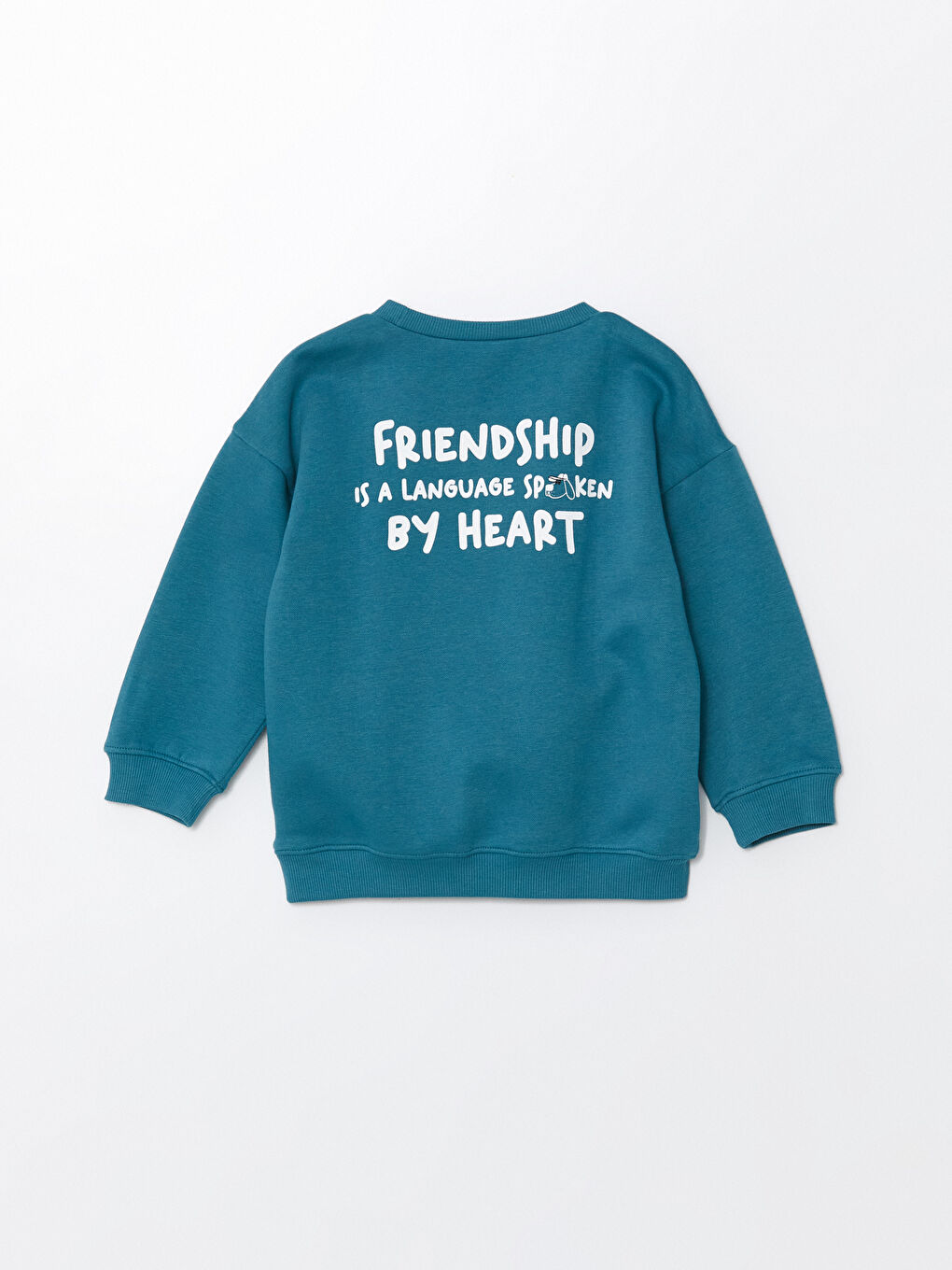 Crew Neck Printed Thick Boys' Sweatshirt -W4H122Z1-H0V