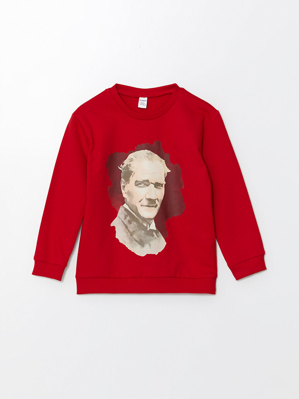 LCW Kids Kırmızı Bisiklet Yaka Atatürk Baskılı Erkek Bebek Sweatshirt - 3