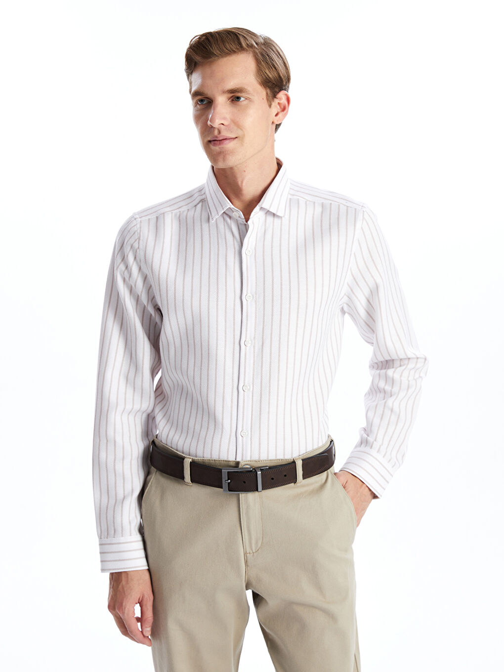 Slim Fit Striped Men's Shirt