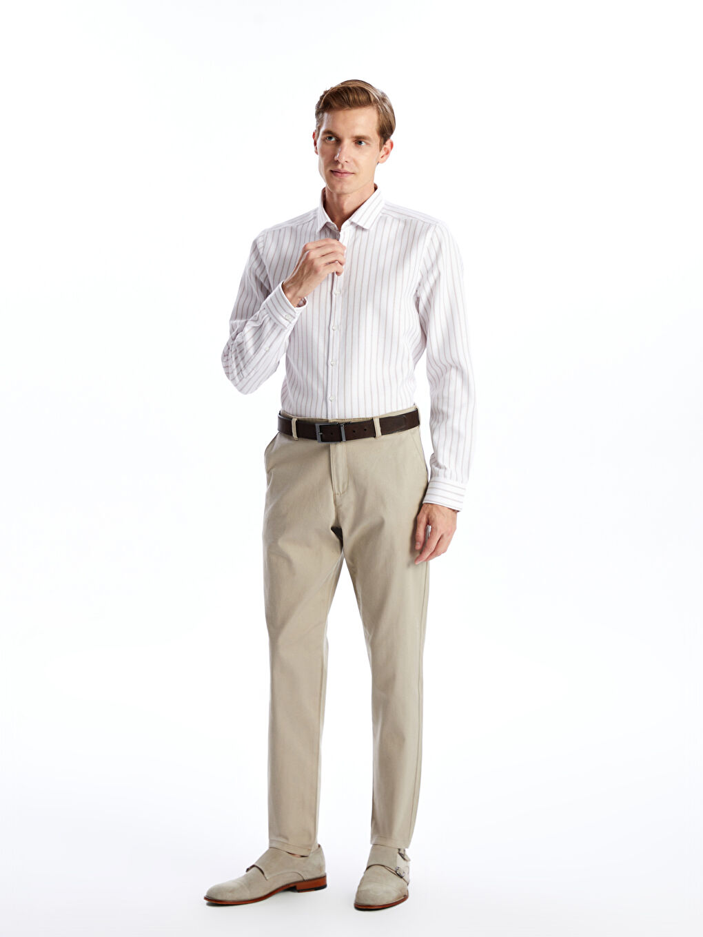 Slim Fit Striped Men's Shirt-1