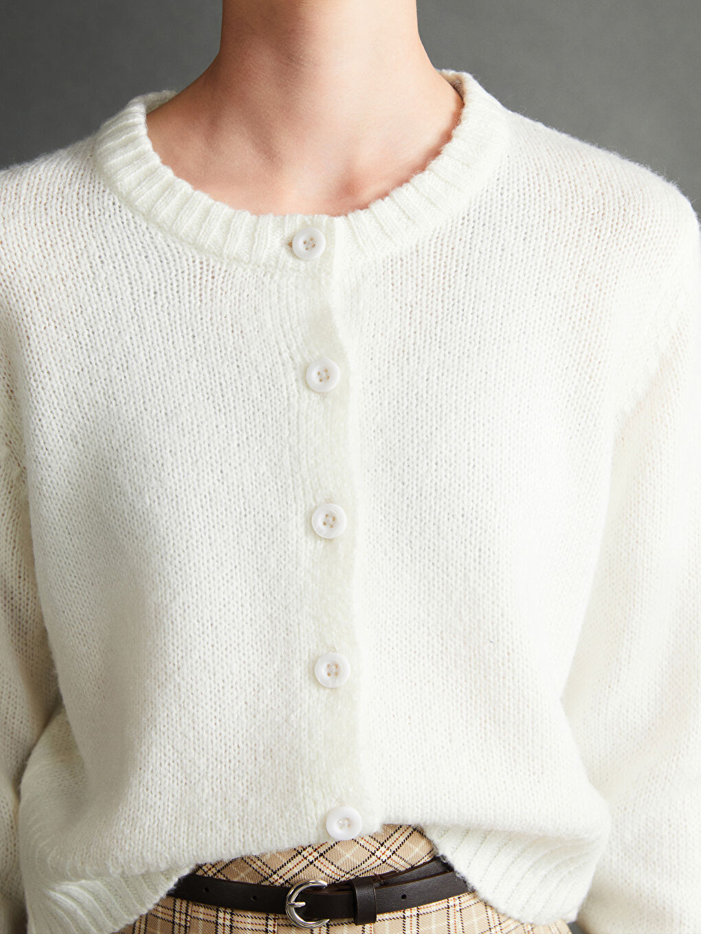 XSIDE Crew Neck Women's Knitwear Cardigan -W4H203Z8-EEW