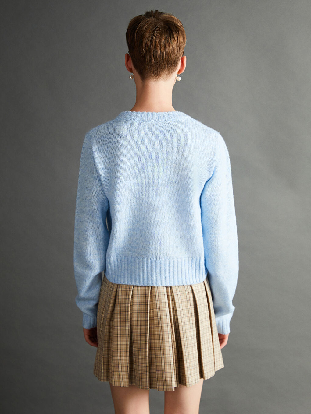 XSIDE Crew Neck Women's Knitwear Cardigan -W4H203Z8-VYD