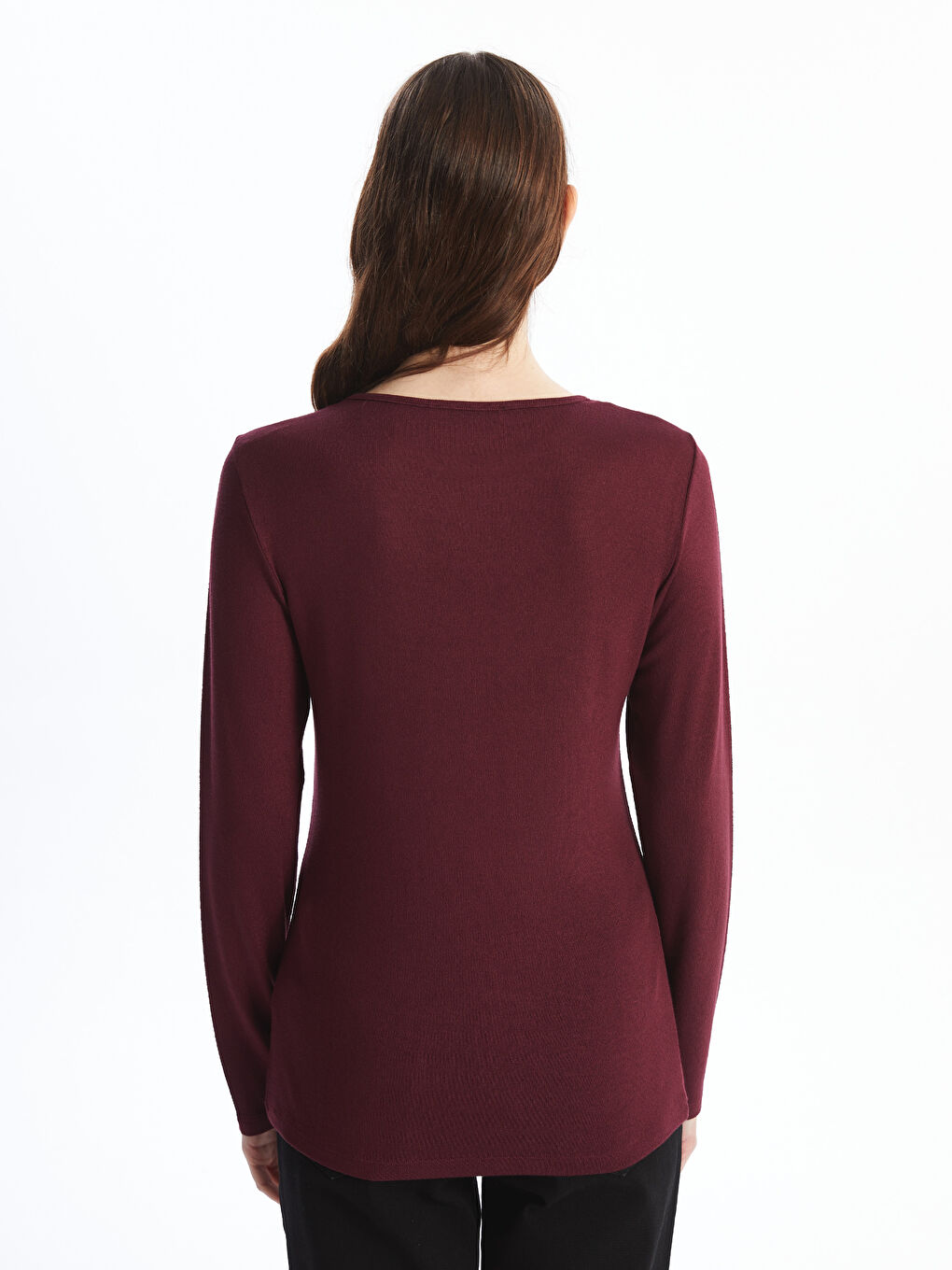 Tricou cu Guler Rotund pentru Femei-3