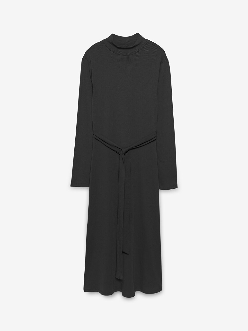 LCWAIKIKI Classic Funnel Neck Plain Long Sleeve Women's Dress -W4H215Z8-CVL