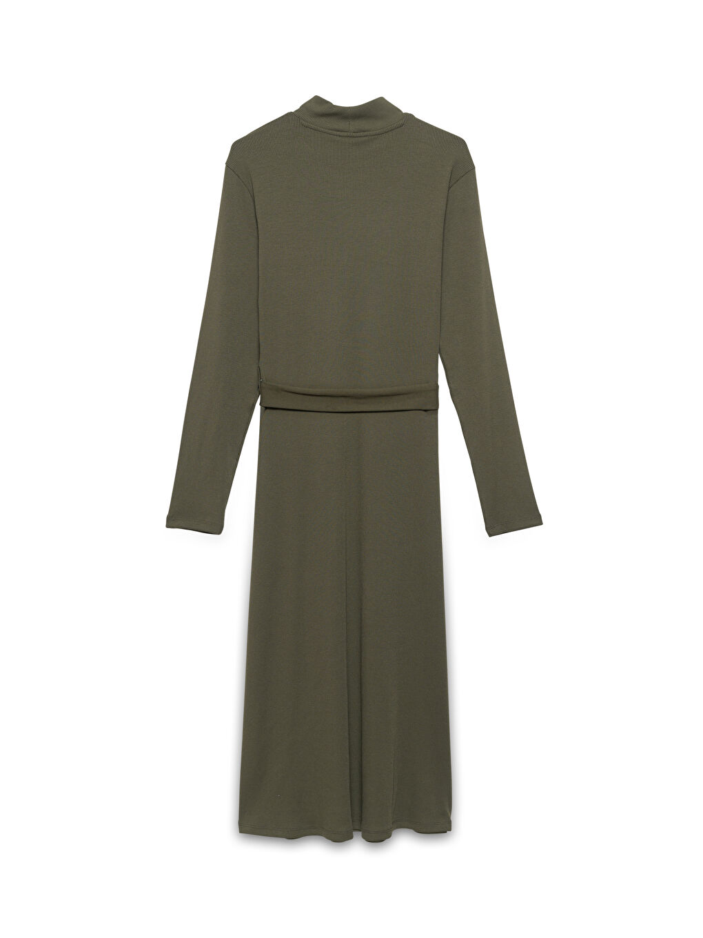 LCWAIKIKI Classic Funnel Neck Plain Long Sleeve Women's Dress -W4H215Z8-HDA