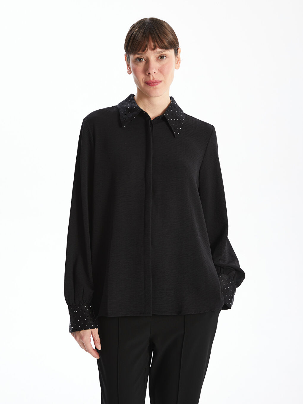 LC Waikiki Stone Detailed Aerobin Women's Shirt -W4H216Z8-CVL
