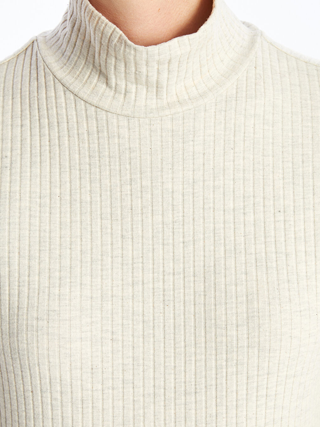 LCWAIKIKI Classic Half Turtleneck Textured Women's Bodysuit -W4H217Z8-EZB