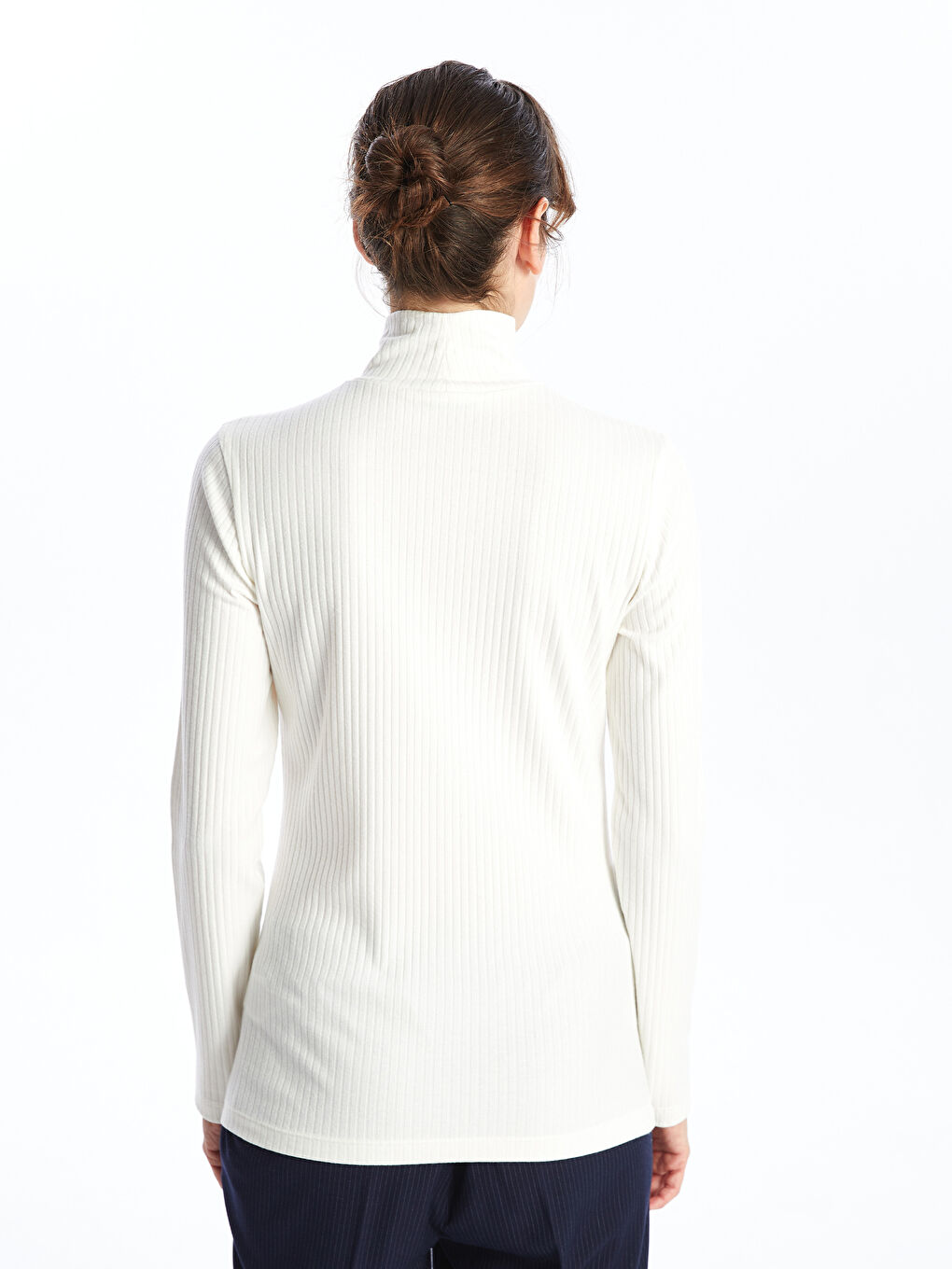 LCWAIKIKI Classic Half Turtleneck Textured Women's Bodysuit -W4H217Z8-R9J