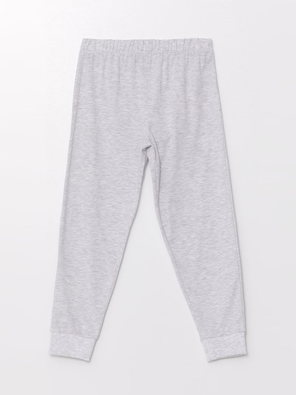 LCW ECO Grey Mel - Lacivert Bisiklet Yaka Baskılı Uzun Kollu Erkek Çocuk Pijama Takımı - 3