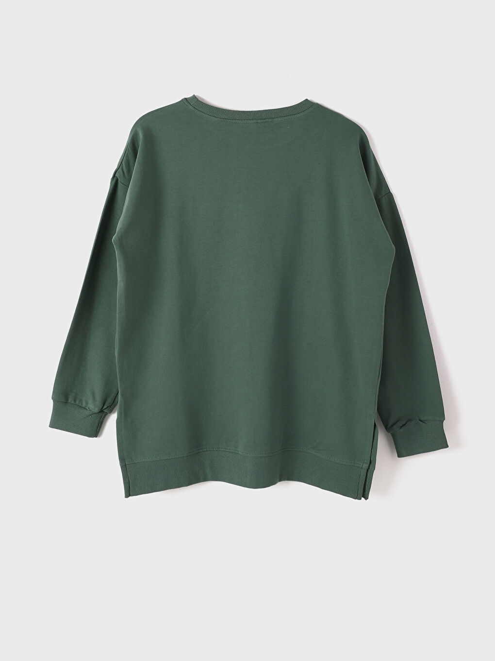 Crew Neck Oversize Women's Sweatshirt Tunic-1