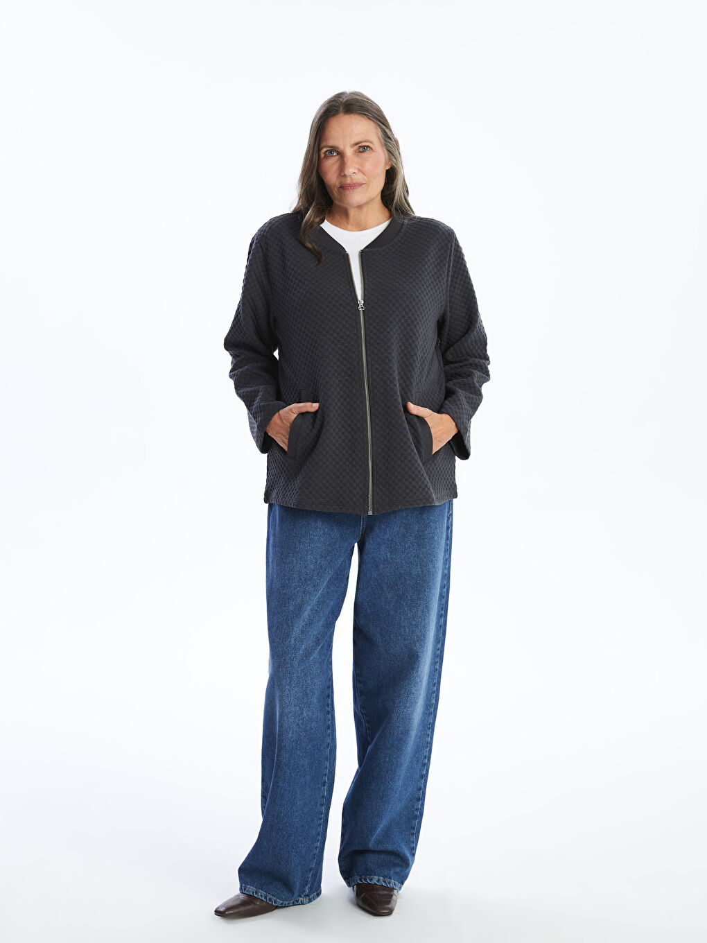 LCW Grace College Collar Embroidered Women's Cardigan -W4H257Z8-R34