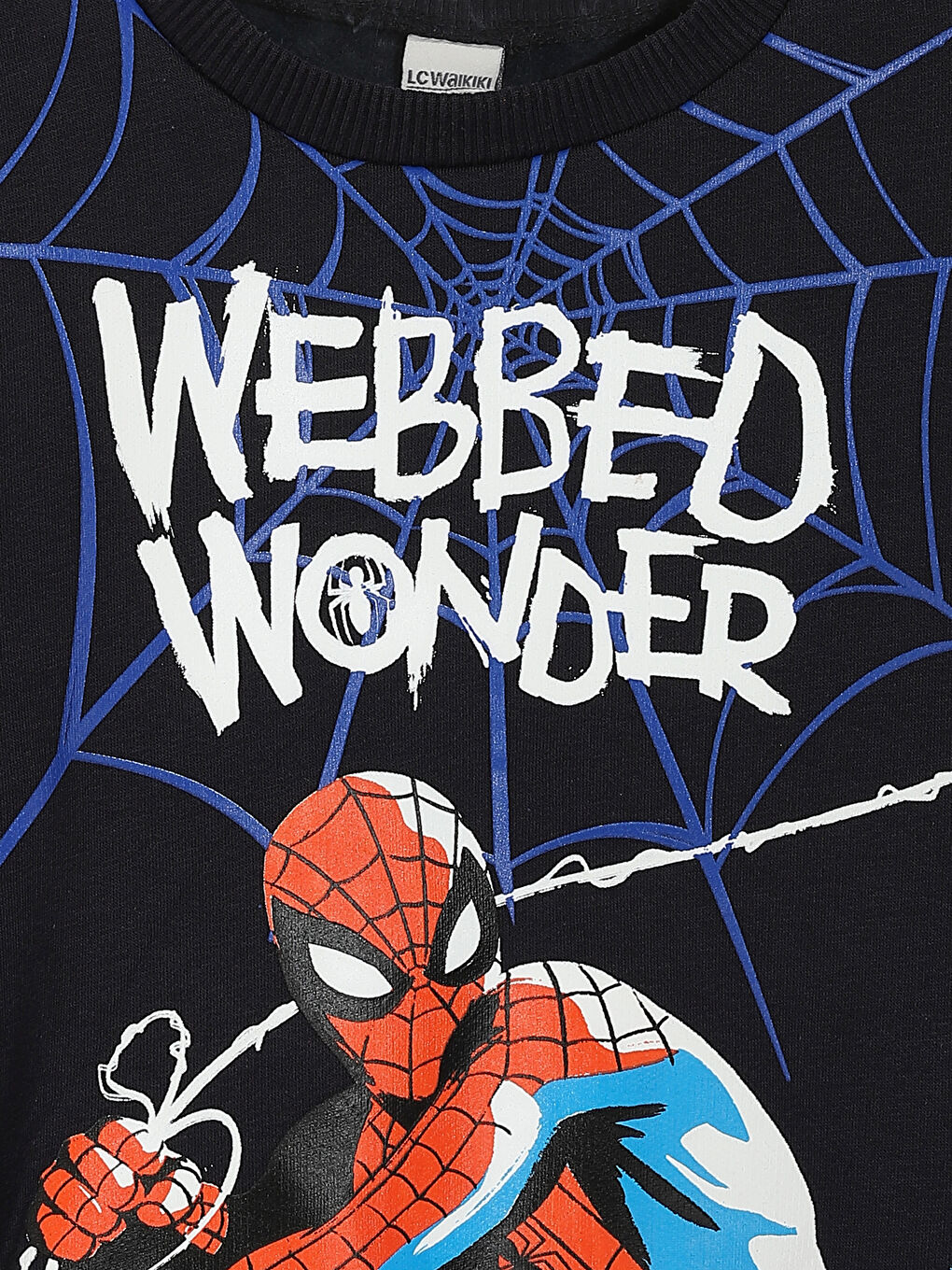 كنزة رياضية للأولاد بأكمام طويلة وياقة دائرية وطبعة Spider-Man-3