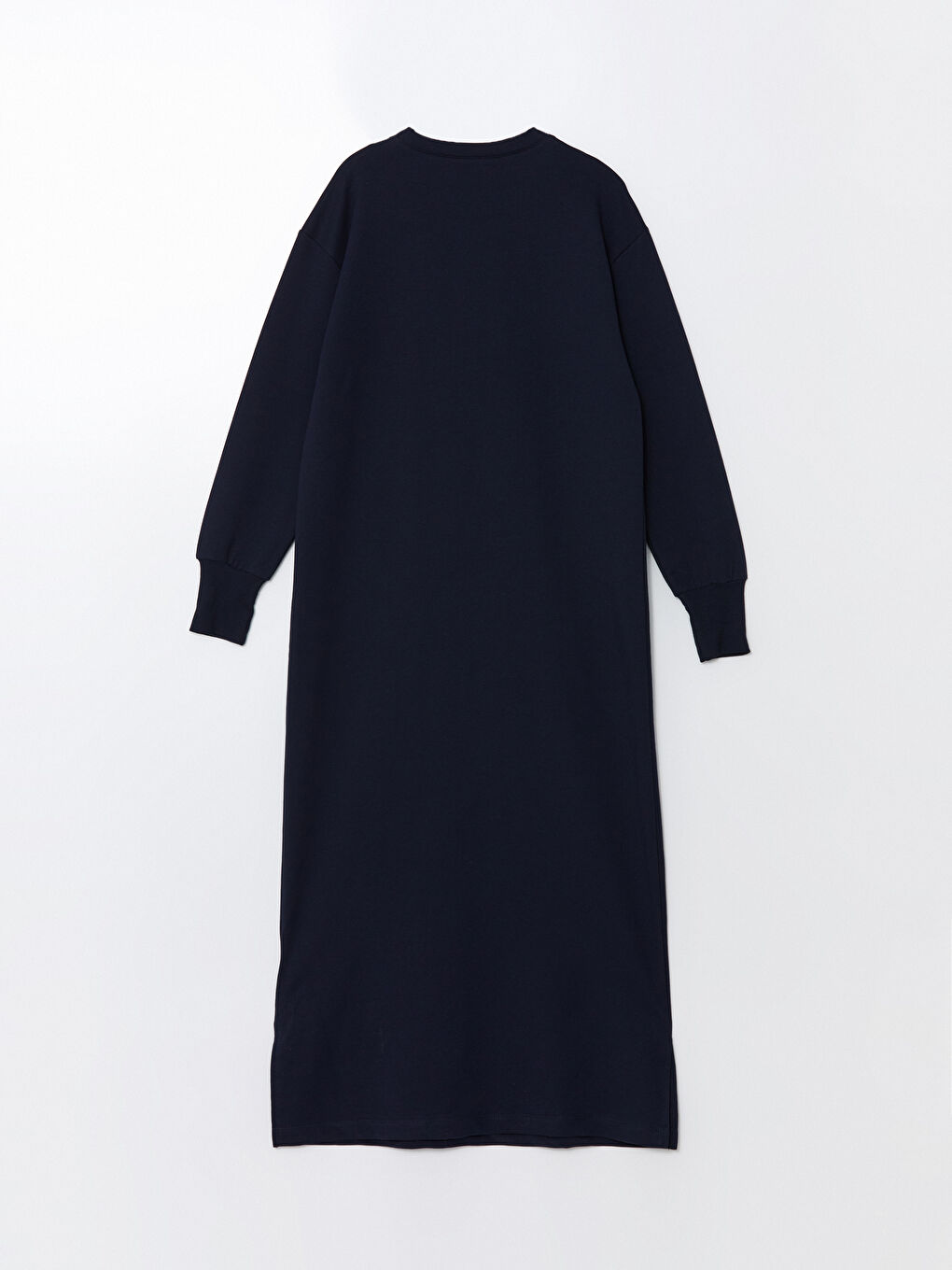 LCW Modest Lacivert Bisiklet Yaka Kadın Sweatshirt Elbise - 5