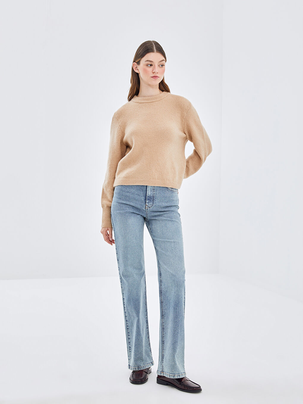 Jean Jambe Large pour Femmes