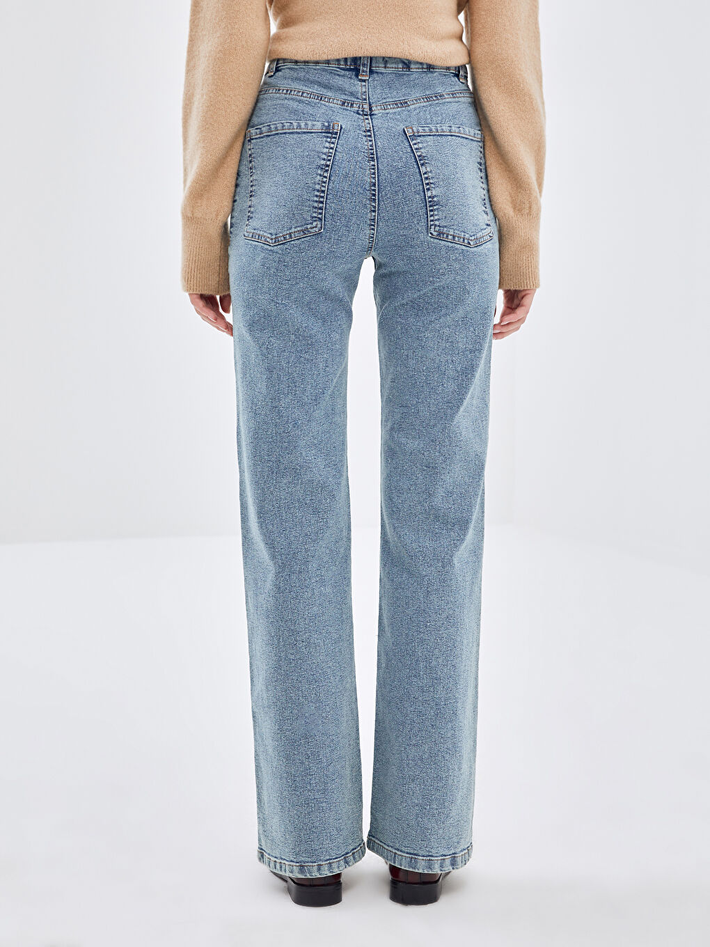 Jean Jambe Large pour Femmes-3