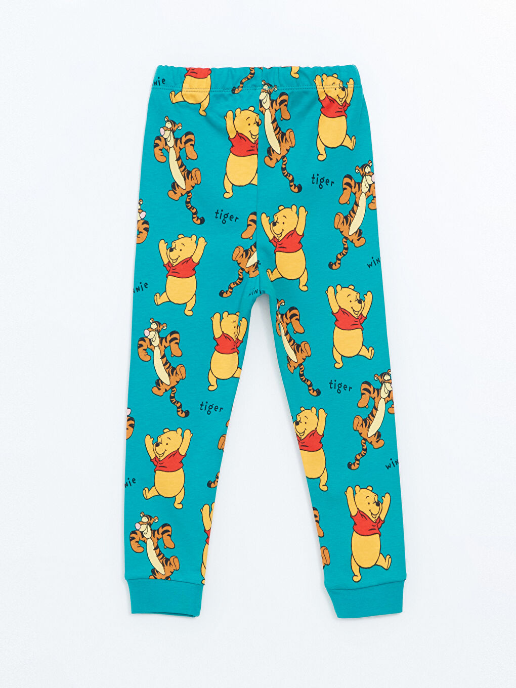 LCW baby Suyeşili Bisiklet Yaka Uzun Kollu Winnie the Pooh Baskılı Erkek Bebek Pijama Takımı - 6