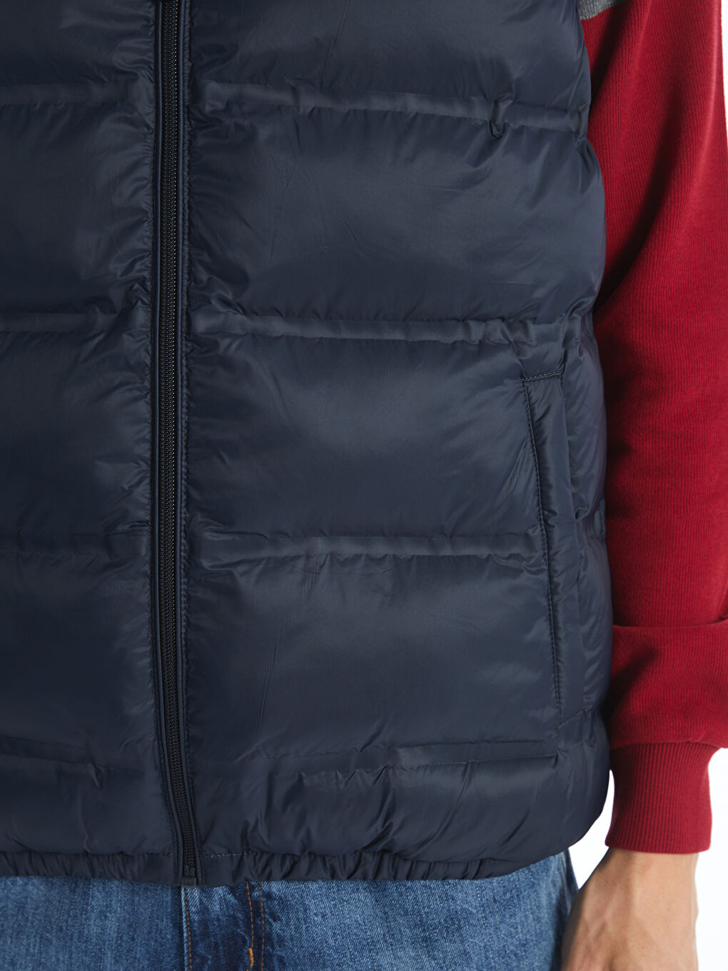 Standard Fit Funnel Neck Men's Puffer Gilet-2