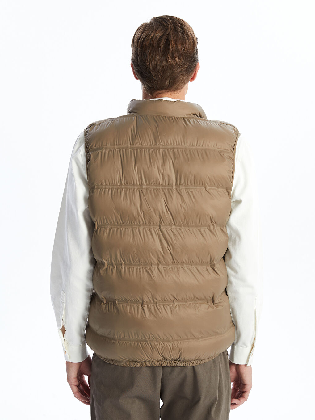 Standard Fit Funnel Neck Men's Puffer Gilet-4