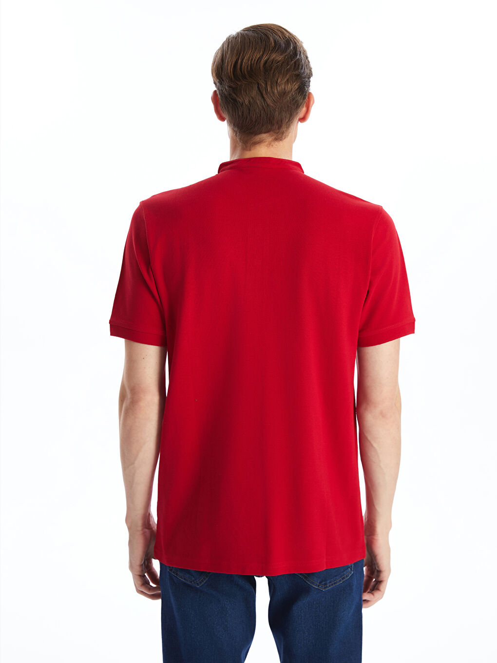 LCWAIKIKI Classic Grandad Collar Short Sleeve Men's T-Shirt -W4H458Z8-R3M