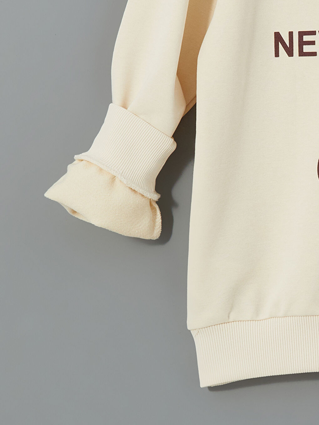 Antrasit Bisiklet Yaka Erkek Çocuk Sweatshirt-1