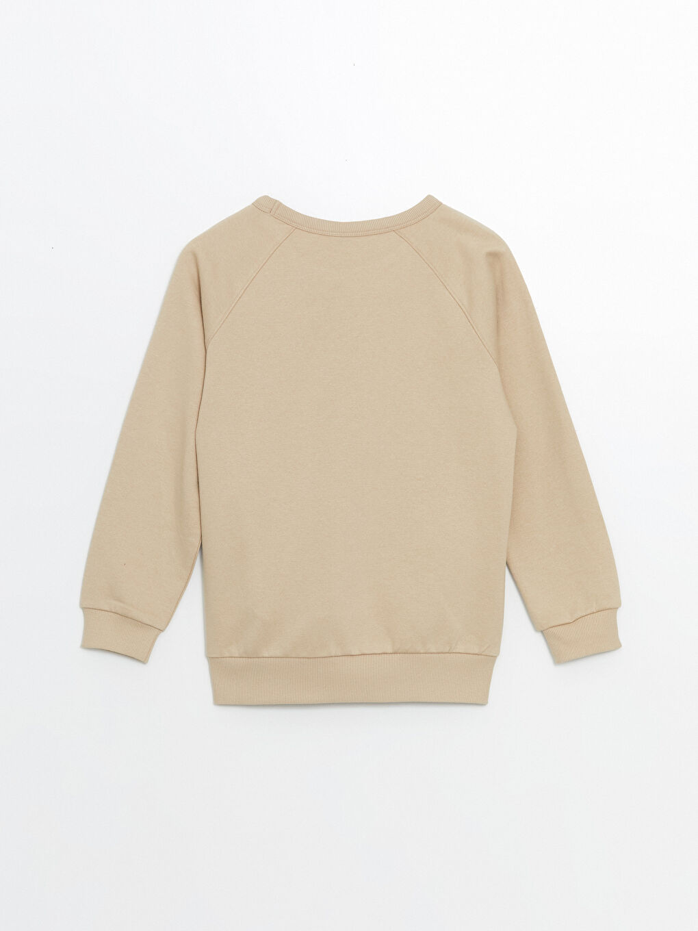 Bej Bisiklet Yaka Erkek Çocuk Sweatshirt-1