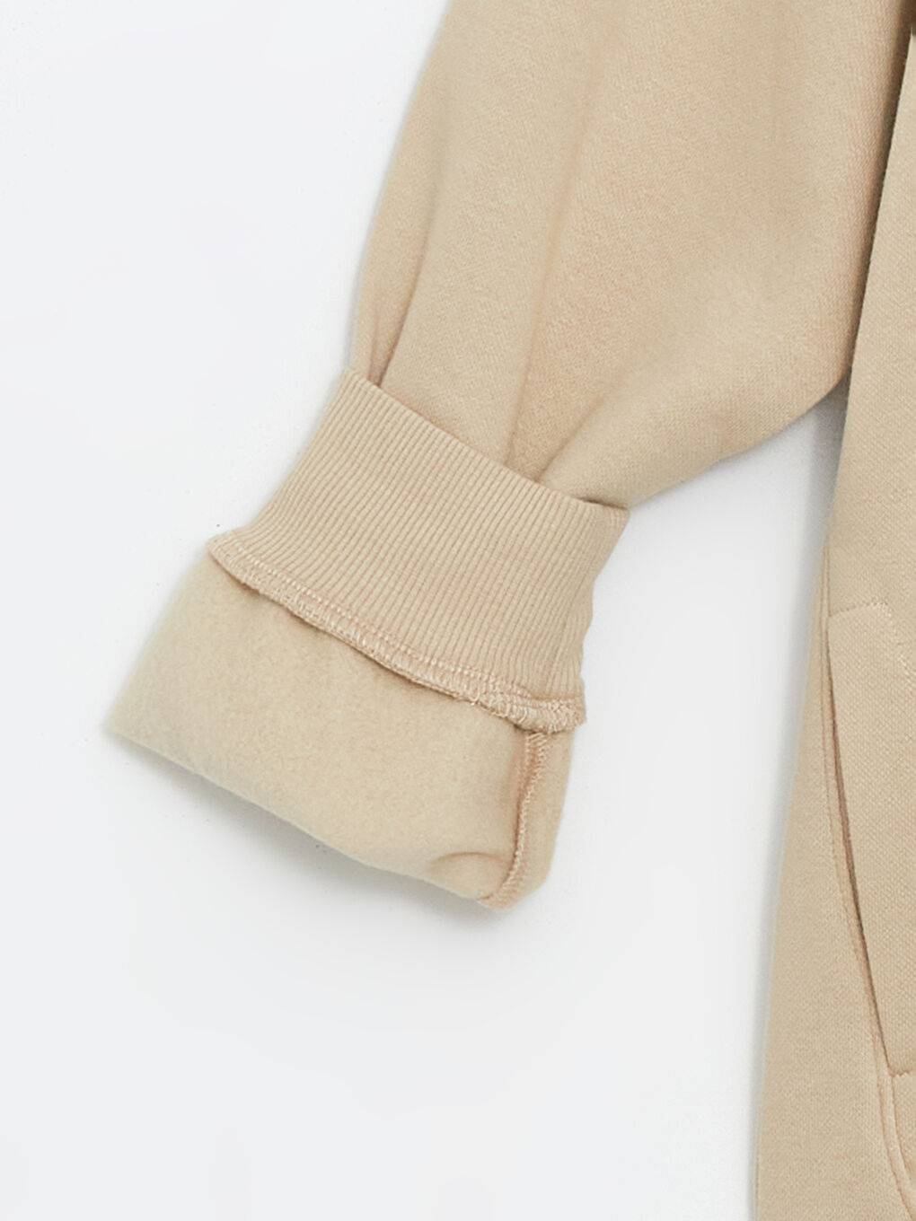 Bej Bisiklet Yaka Erkek Çocuk Sweatshirt-2