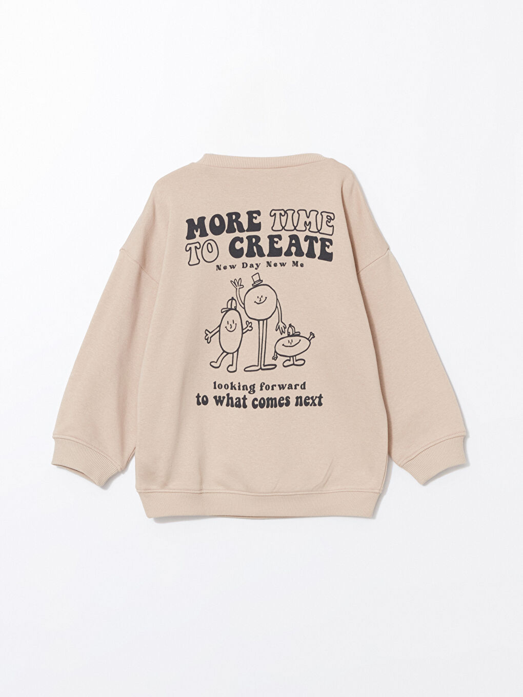 LCW baby Bej Bisiklet Yaka Kalın Erkek Çocuk Sweatshirt - 4