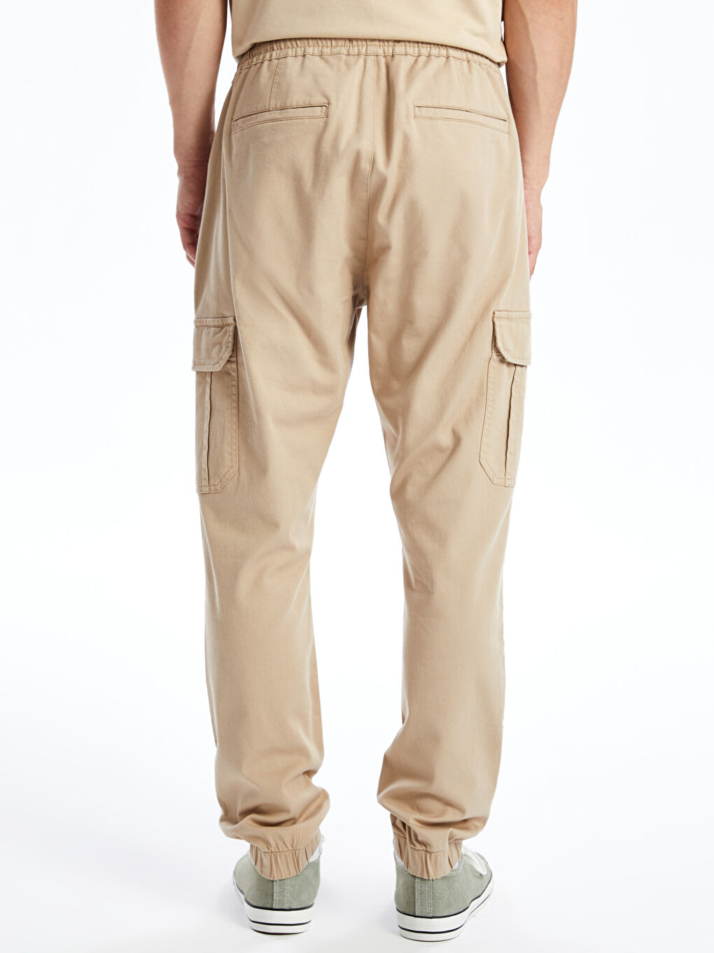 Slim Fit Twill Men's Jogger Trousers-3
