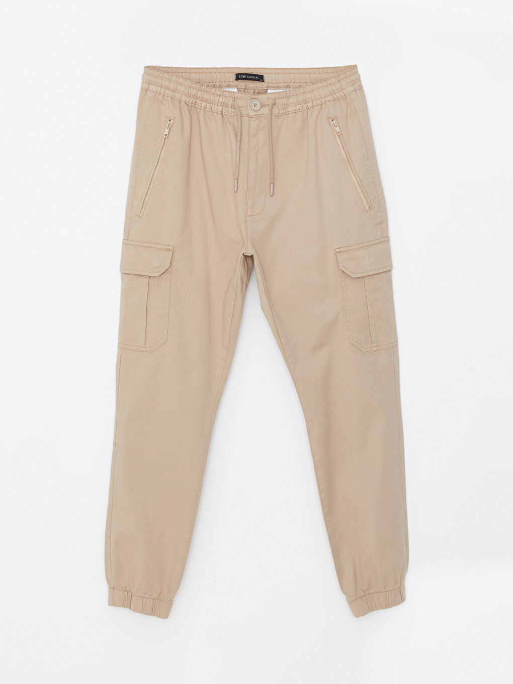 Slim Fit Twill Men's Jogger Trousers-4