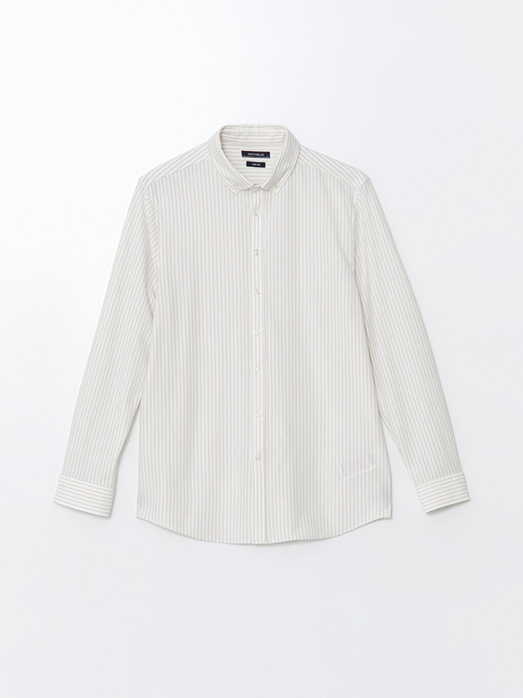 Bej Slim Fit Oxford Fitilli Erkek Gömlek-4