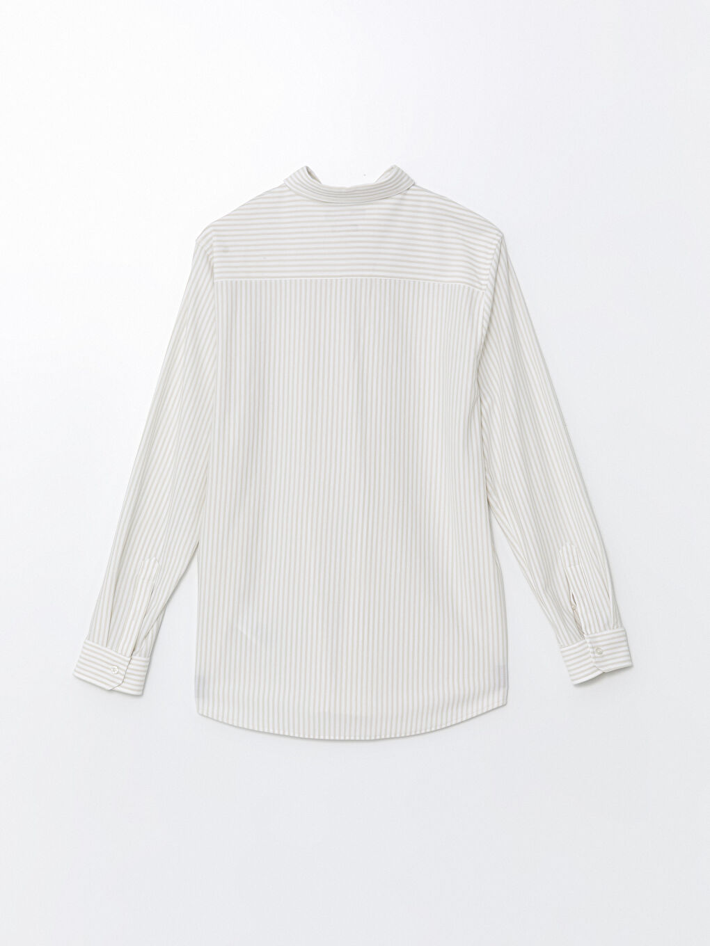 Bej Slim Fit Oxford Fitilli Erkek Gömlek-5