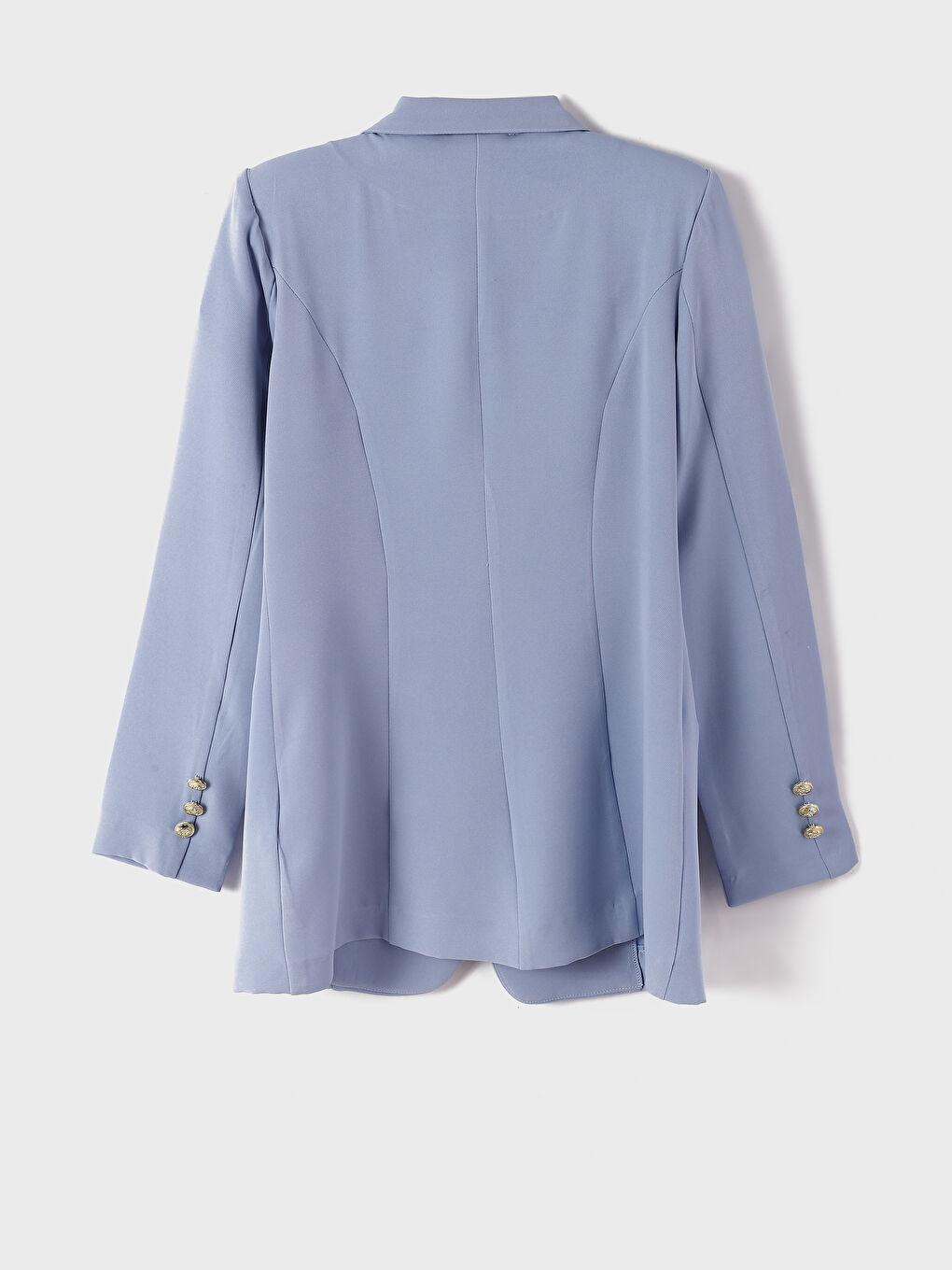 Jacket Neck Plain Long Sleeve Women's Blazer Jacket-1